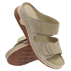 Klapki damskie profilaktyczne na rzepy wrażliwe stopy