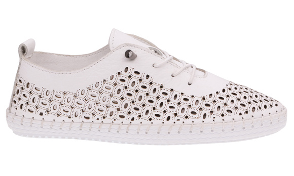 Obuwie damskie sportowe półbuty ażurowe skórzane Barefoot