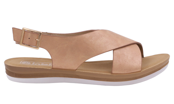 Sandały damskie niskie regulowane