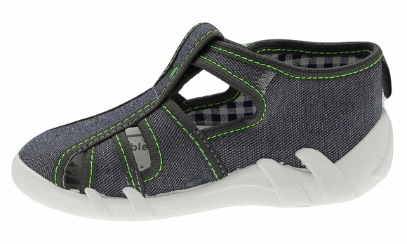 kapcie dziecięce obuwie tekstylne na rzep