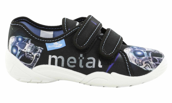 Kapcie dziecięce obuwie tekstylne na rzepy