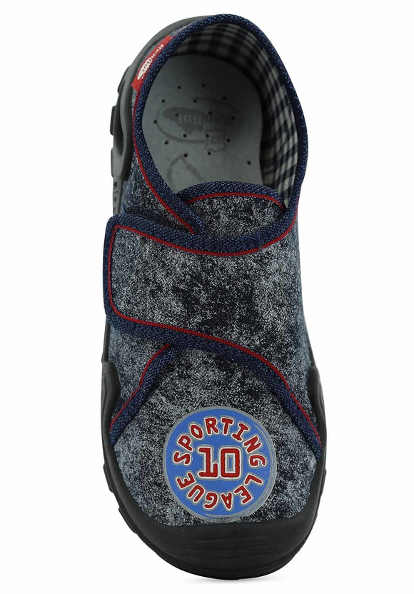 Kapcie dziecięce obuwie tekstylne na rzep