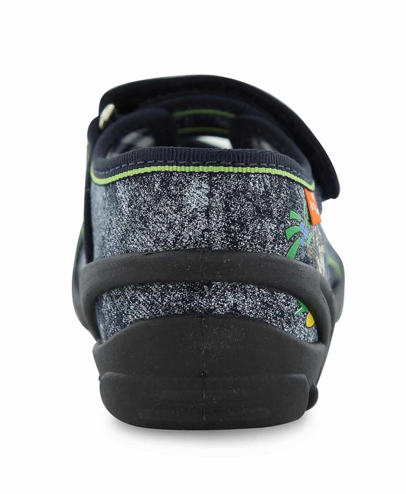 Kapcie dziecięce tekstylne sandałki na rzepy