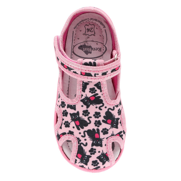 Kapcie dziecięce obuwie tekstylne na rzep