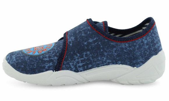 Kapcie dziecięce tekstylne na rzep