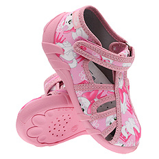 kapcie dziecięce obuwie tekstylne na rzep