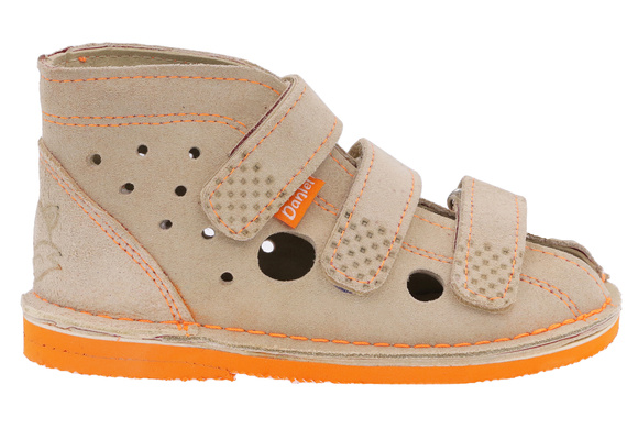 Kapcie dziecięce profilaktyczne z obcasem thomasa na rzepy