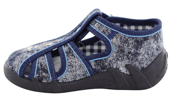 kapcie dziecięce obuwie tekstylne na rzep