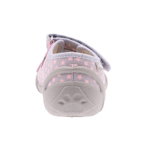 Kapcie dziecięce tekstylne sandałki na rzepy