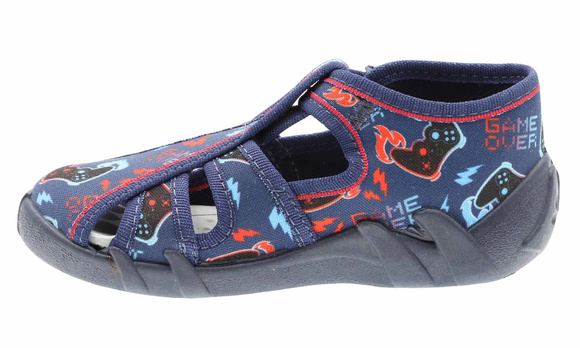 kapcie dziecięce obuwie tekstylne na rzep