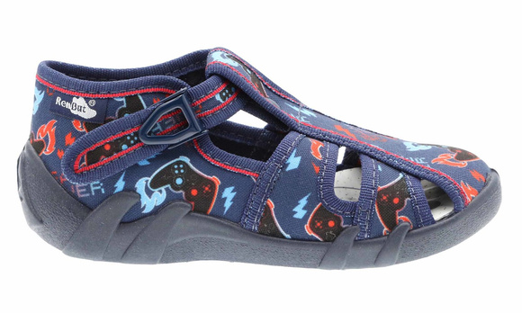 kapcie dziecięce obuwie tekstylne na rzep