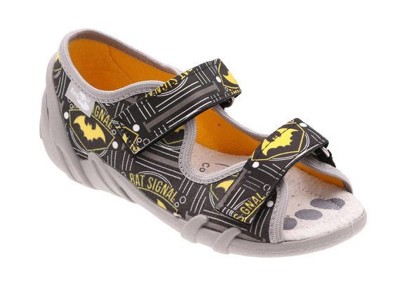 Kapcie dziecięce tekstylne sandałki na rzepy