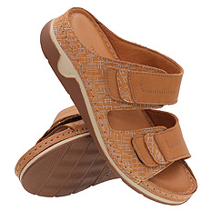 Klapki damskie profilaktyczne na rzepy wrażliwe stopy