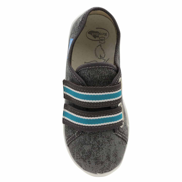 Kapcie dziecięce obuwie tekstylne na rzepy