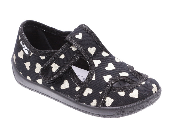 Kapcie dziecięce obuwie tekstylne na rzep