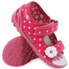 Kapcie dziecięce tekstylne sandałki na rzepy