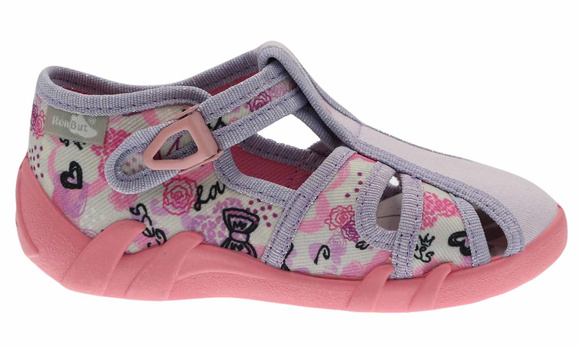 kapcie dziecięce obuwie tekstylne na rzep