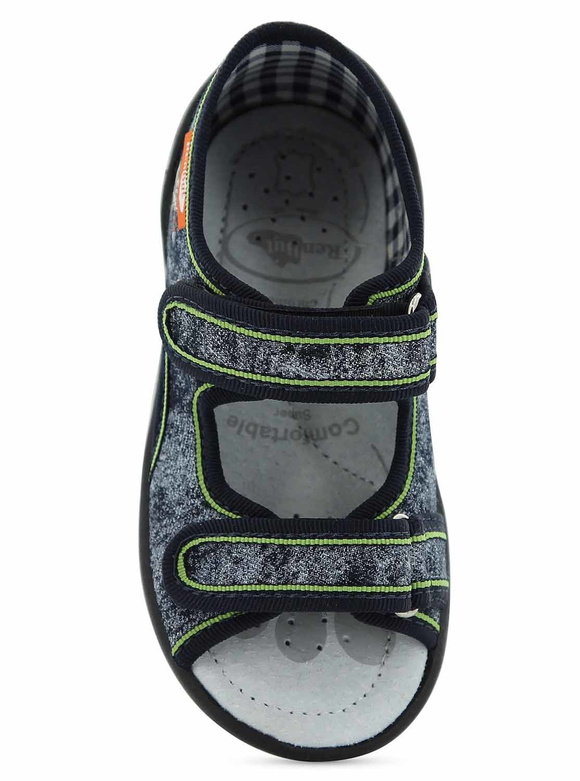 Kapcie dziecięce tekstylne sandałki na rzepy