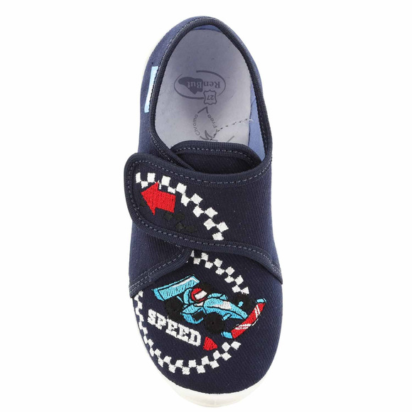 Kapcie dziecięce tekstylne na rzep