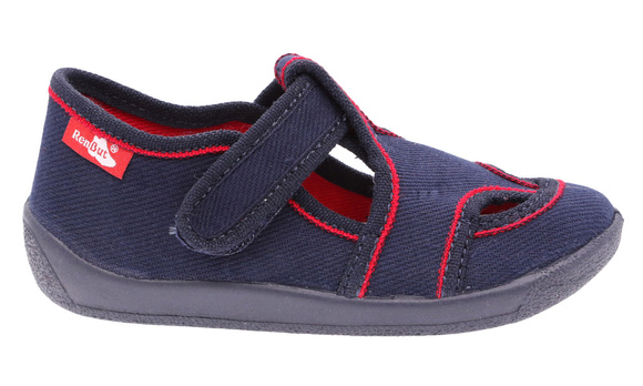 Kapcie dziecięce obuwie tekstylne na rzep