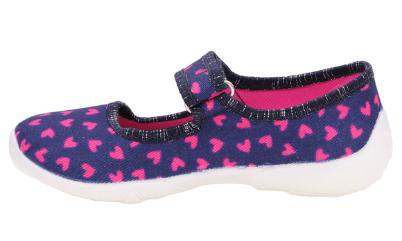 Kapcie dziecięce obuwie tekstylne na rzep