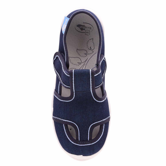 Kapcie dziecięce obuwie tekstylne na rzep