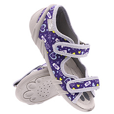 Kapcie dziecięce tekstylne sandałki na rzepy