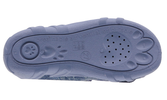 Kapcie dziecięce tekstylne sandałki na rzepy