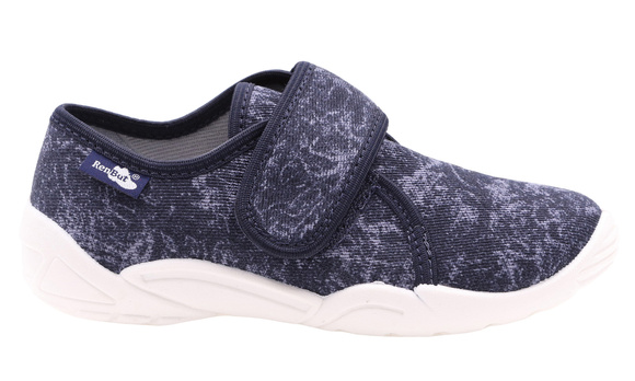 Kapcie dziecięce tekstylne na rzep