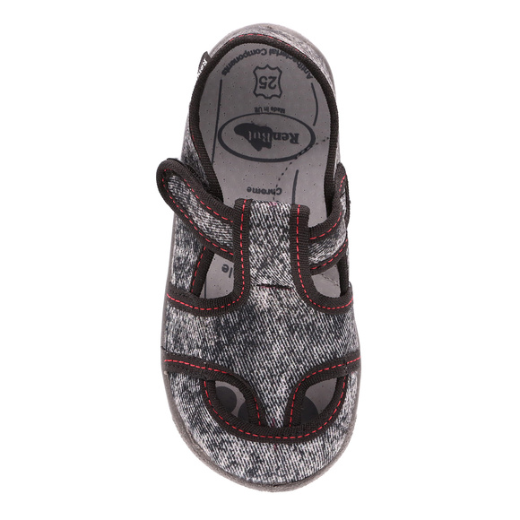 Kapcie dziecięce obuwie tekstylne na rzep