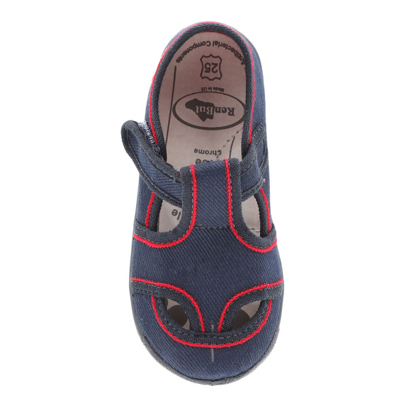 Kapcie dziecięce obuwie tekstylne na rzep