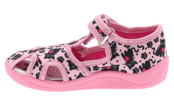 Kapcie dziecięce obuwie tekstylne na rzep