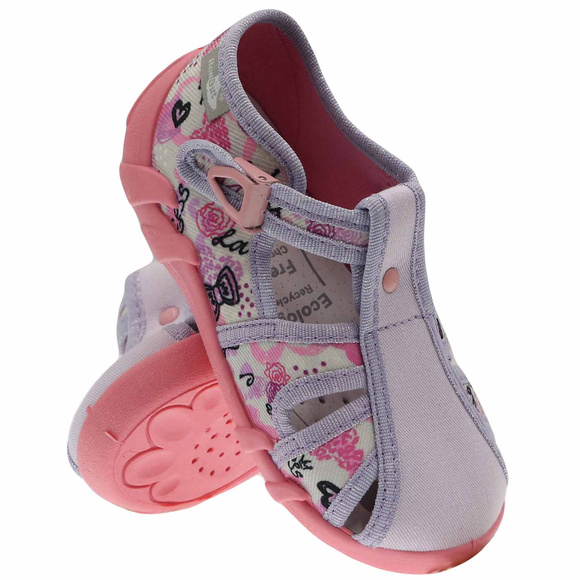 kapcie dziecięce obuwie tekstylne na rzep