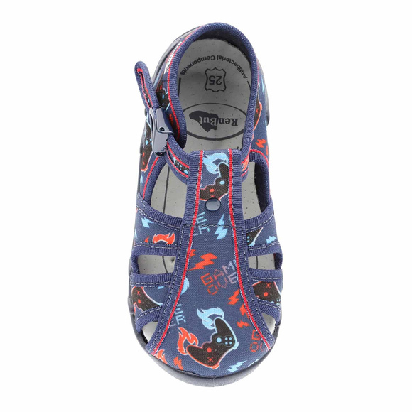 kapcie dziecięce obuwie tekstylne na rzep