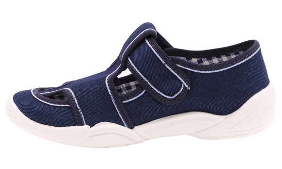 Kapcie dziecięce obuwie tekstylne na rzep