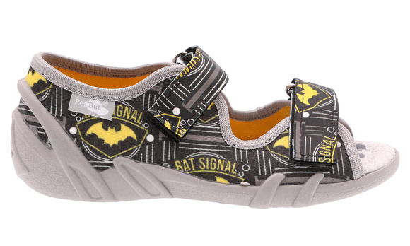 Kapcie dziecięce tekstylne sandałki na rzepy