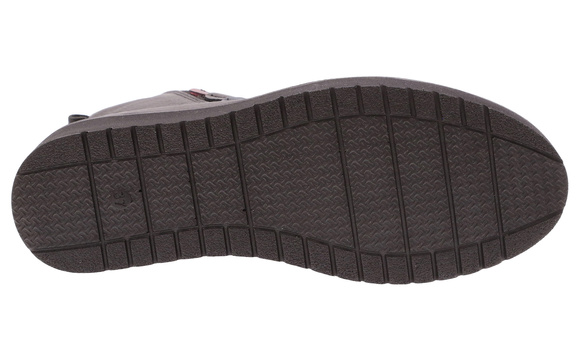 Botki skórzane zimowe niskie damskie na suwak